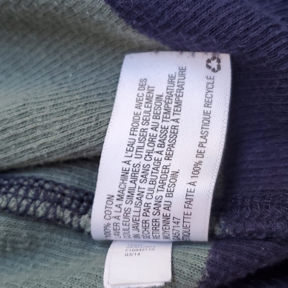 Merona Sweater Womens Size S Petite green block green blue 100% cotton - Picture 7 of 8